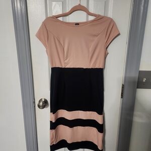 Elegant Black and Pink Dress